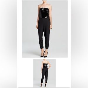 NWT BLACK AQUA JUMPSUIT SMALL